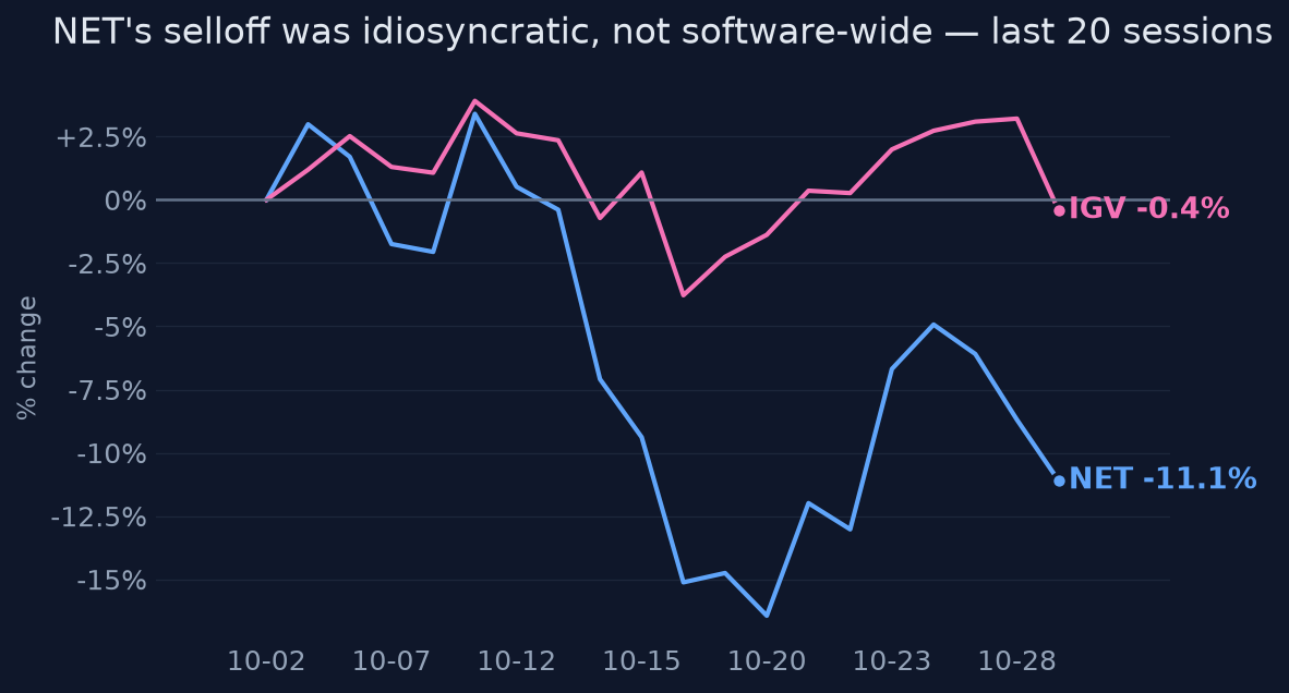NET's selloff was idiosyncratic, not software-wide